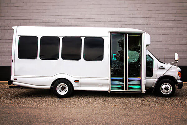 white bus exterior